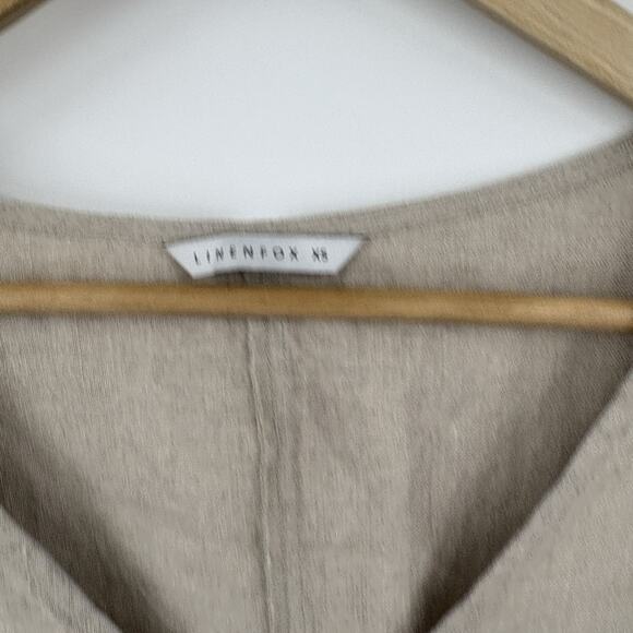 Linenfox Midi Dress Women XSmall Linen Lagenlook Oversized Boho Kaftan Comfy - Picture 6 of 8